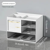 eprolo desktop combination drawer storage box and pen holder, compact desk organizer with multiple compartments and a sleek design