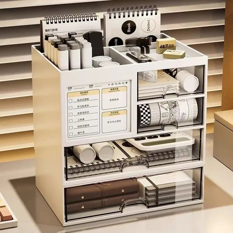 Desktop Combination Drawer Storage Box Desk Organizer Pen Holder