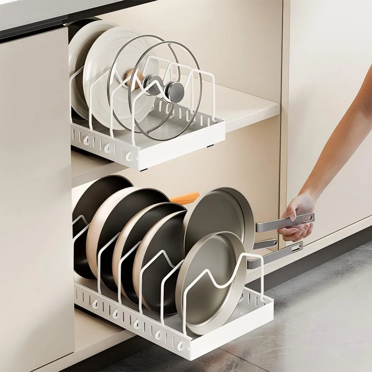 Kitchen Multifunctional Organizer - Spice Rack & Dish Drying Racks Drawer Organizer