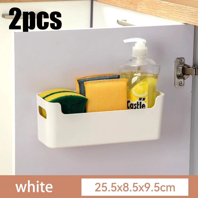 Non Perforated Cling Film Rack Inside Cabinet Wall Shelf Shelves Spice Rack