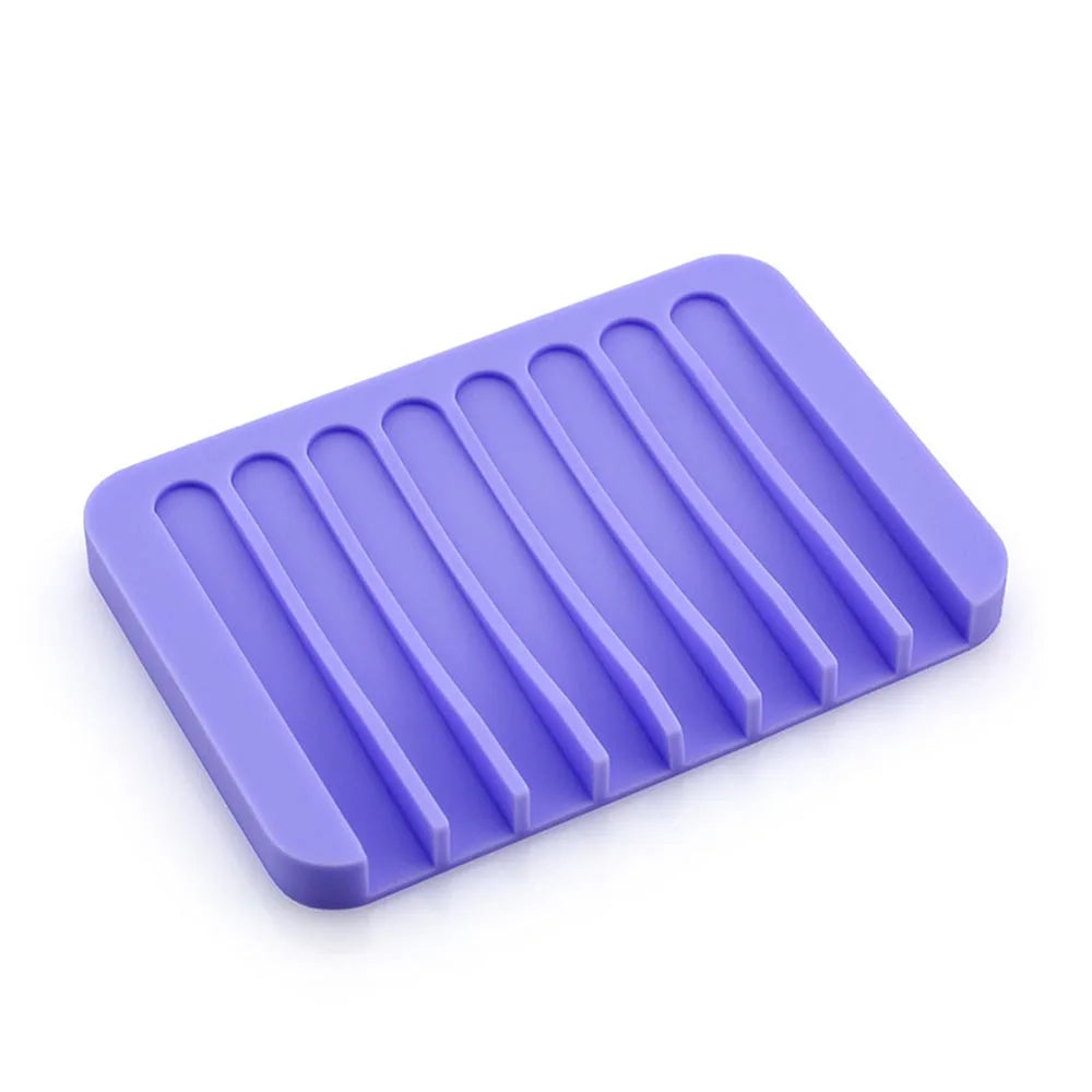 1PCS Free Punch Soap Box Silicone Draining Soap Holder