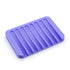 Eprolo free punch soap box silicone draining soap holder with drainage holes for bathroom or kitchen use, black color.
