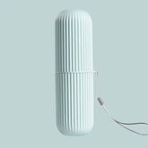 Eprolo travel portable toothbrush cup with toothpaste holder and storage case, compact bathroom dental hygiene accessory