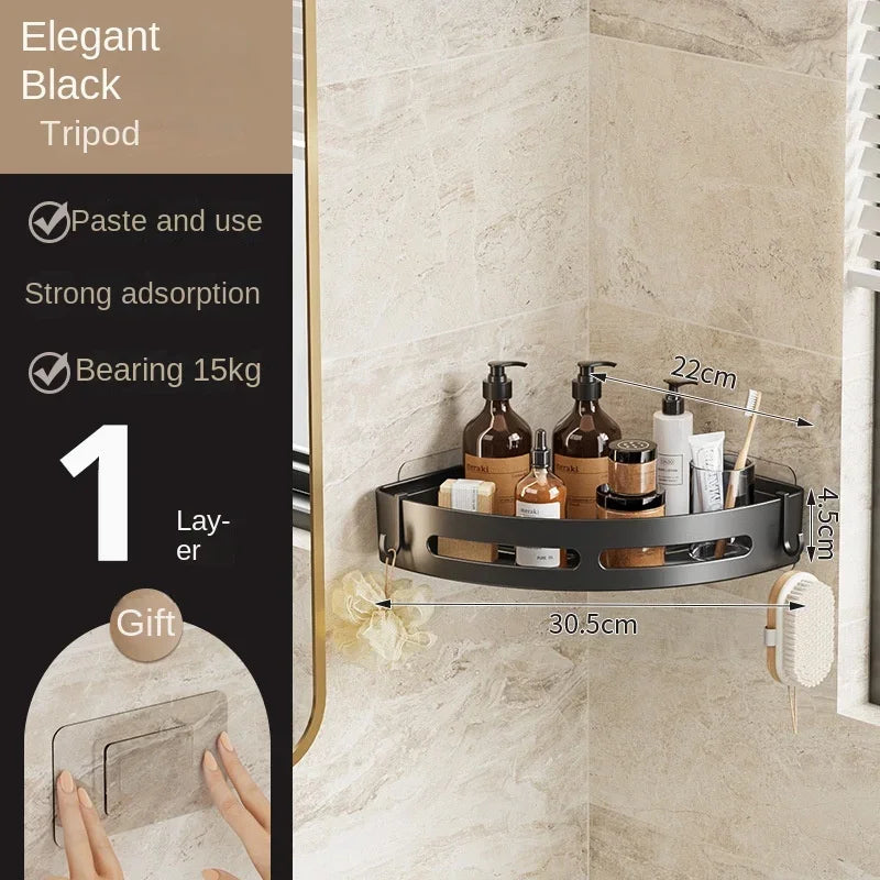 Strong Adhesive No Drill Shower Shelf Storage Upgraded Wall Mount