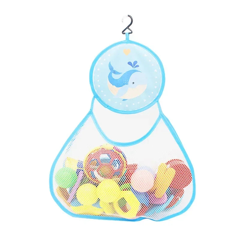 Baby Shower Toy Cute Duck Frog Net Toy Storage Bag Strong Suction Cup