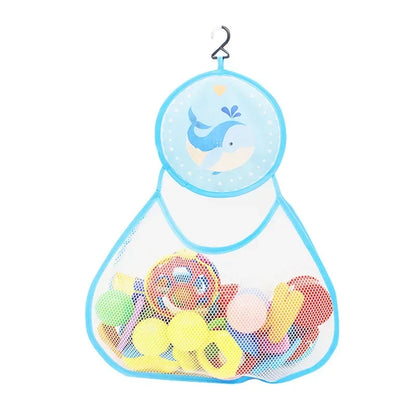 Baby Shower Toy Cute Duck Frog Net Toy Storage Bag Strong Suction Cup