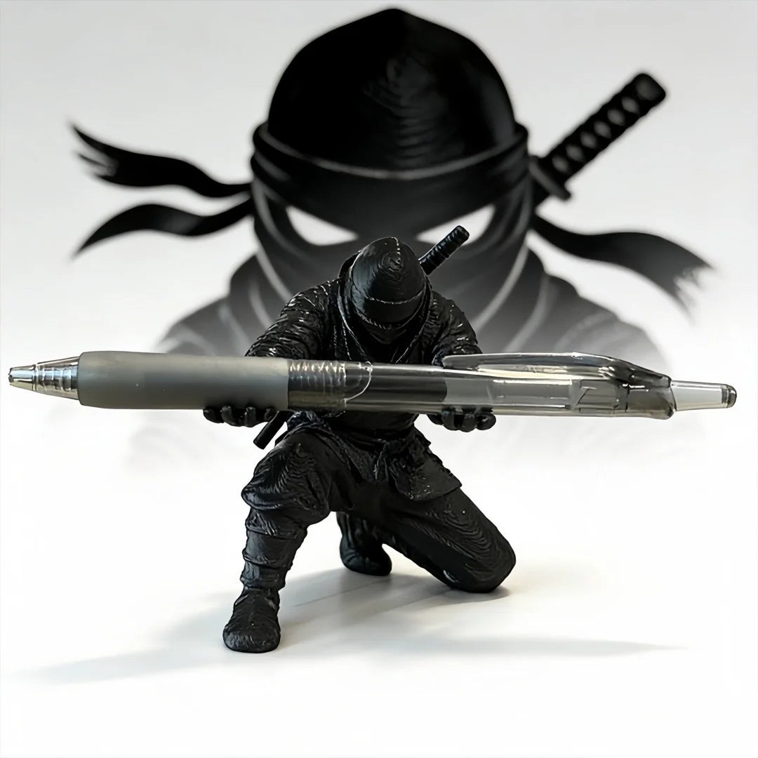 Black Warrior Pen Holder - Resin Desktop Organizer, Stationery Holder (1 Piece)