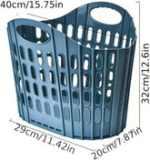Eprolo modern foldable laundry basket with handles, multifunctional portable storage basket in neutral fabric design