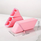Large capacity foldable silicone pen holder by eprolo, expandable pencil cup for organizing pens and stationery on a desk.