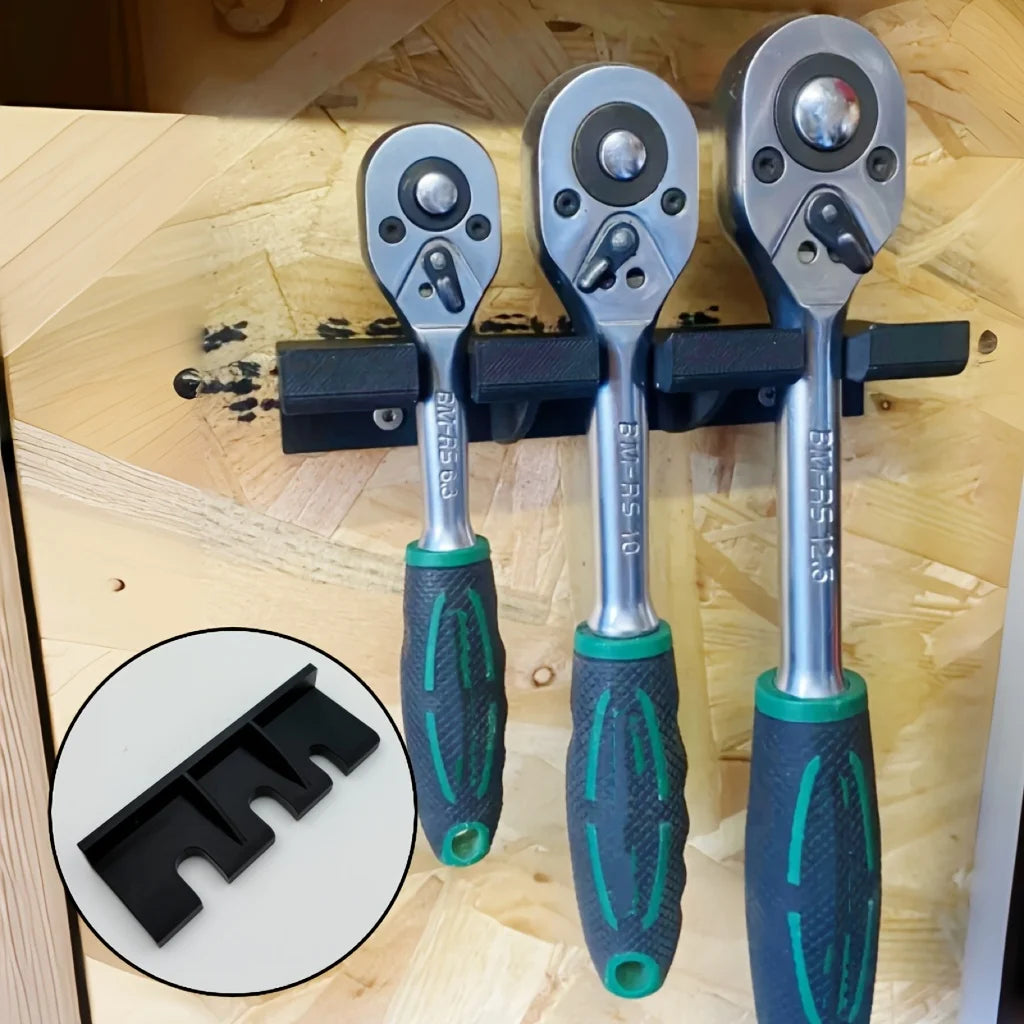 Ratchet wrench storage rack, ratchet wrench tool organizer / wall-mounted rack