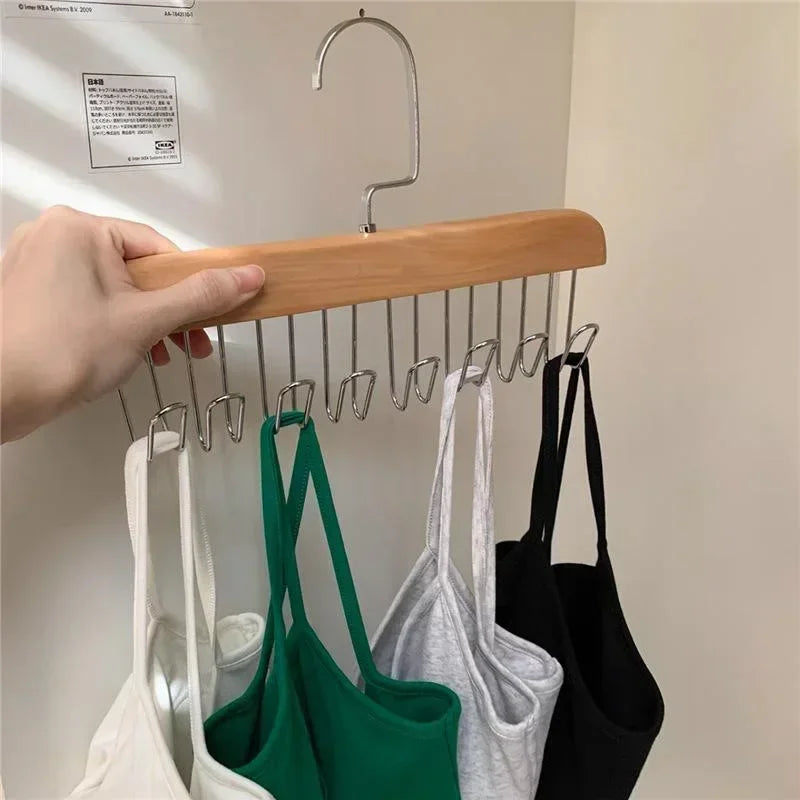 Multi-functional Sturdy Durable Women's Bra Hanger Organizer with Tie Belt for Home Wardrobe Men's And Women's Sling Beanie Stor