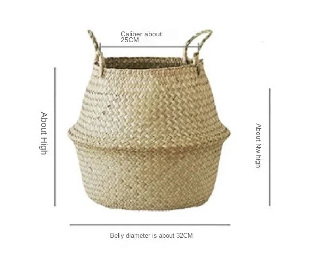 Wicker Storage Basket Flower Baskets Laundry Storage Decorative Basket