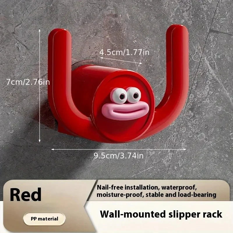 1Pc Cartoon Slippers Hook Bathroom Slipper Rack Shower Storage Organizer