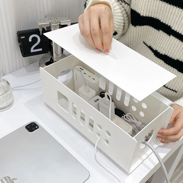 Cable Storage Box Multifunctional Power Board Wire Management Storage Bin