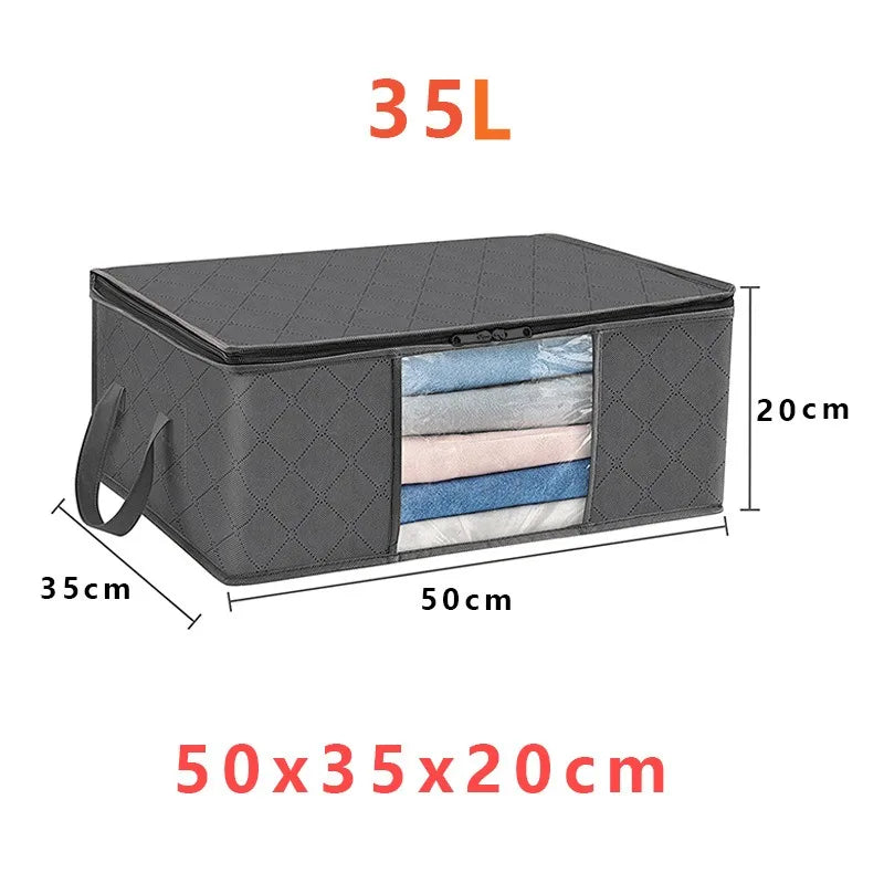 1/3/6pcs Foldable Clothes Storage Bag Large Capacity Blanket Storage Bag