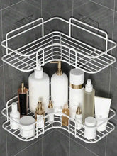 Eprolo triangle bathroom shelf with no-drill design, wall-mounted washbasin stand, featuring a sleek, modern triangle stand shape.