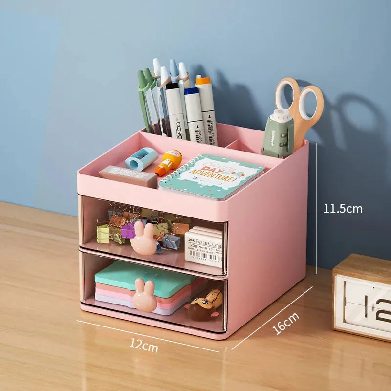 Small desktop organizer with drawers,office desktop storage box