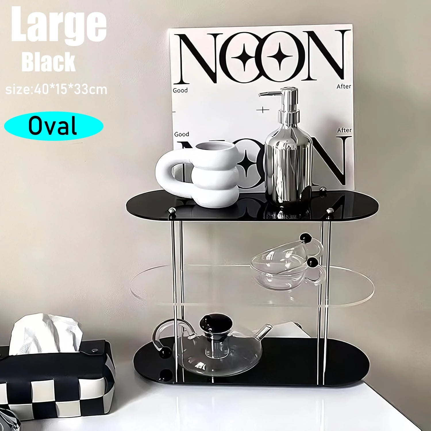 Ins Style Acrylic Storage Rack Desktop Organiz Decorative Shelf
