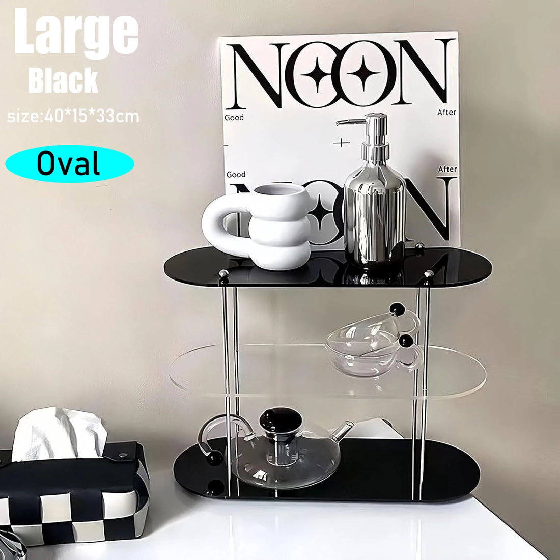 Ins Style Acrylic Storage Rack Desktop Organiz Decorative Shelf