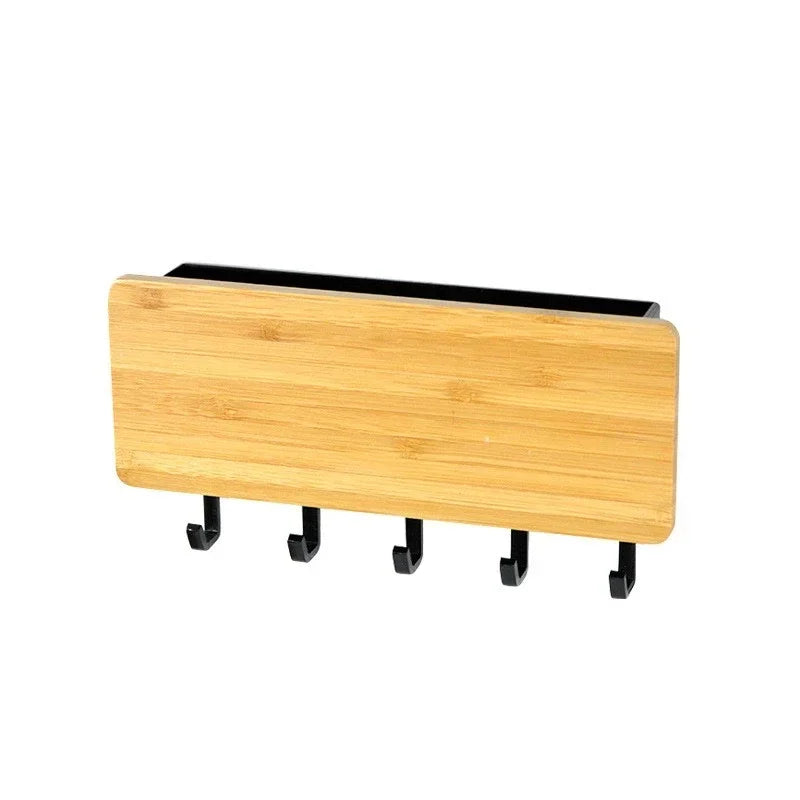 Wall Hanging Bamboo Key Hanger Holder Wall Organizer Rectangle Key Rack