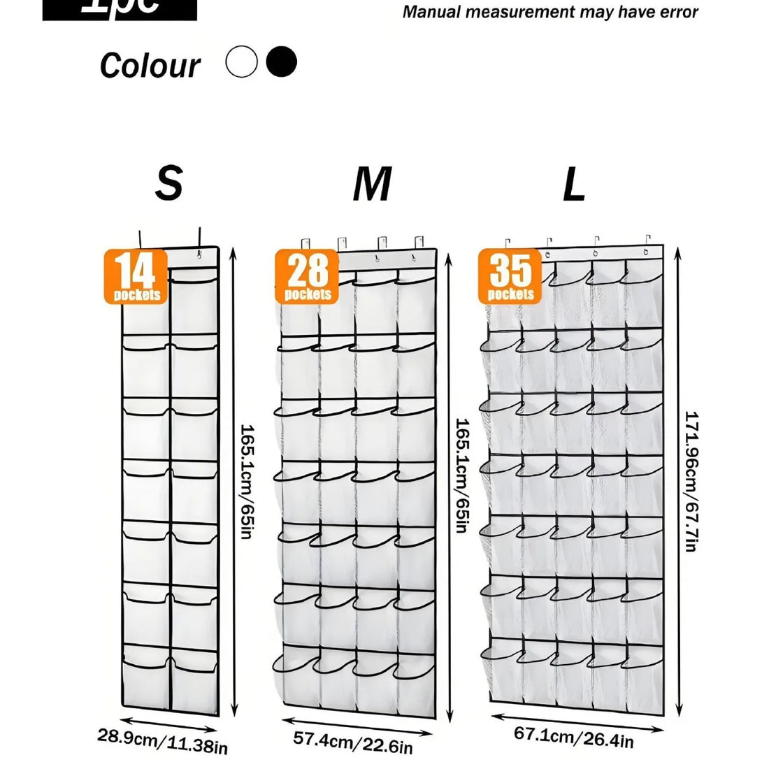 Pockets Over The Door Shoe Organizer Hanging Shoe Storage Rack