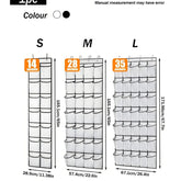 eprolo over-the-door shoe organizer with multiple clear pockets for hanging shoe storage and organization.