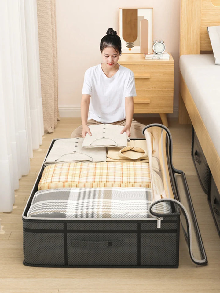 1PC large clothes storage bag under bed Foldable quilt clothes storage bag