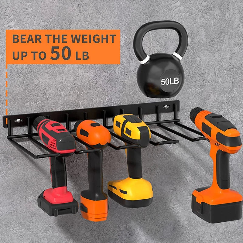 Tool Rack Electric Drill Holder Wall Mount Tools Organizer Wrench Tool