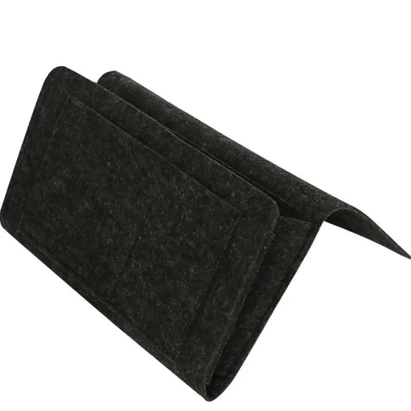 Felt Bedside Storage Bag Pouch Bed Desk Bag Sofa Hanging Organizer