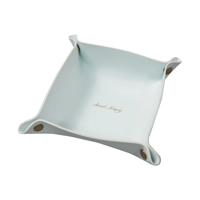 Nordic Style Leather Storage Tray Desktop Organizer Home Decoration