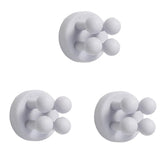 Eprolo 3-piece adhesive silicone toothbrush holders, wall-mounted hanging organizers for bathroom storage and organization