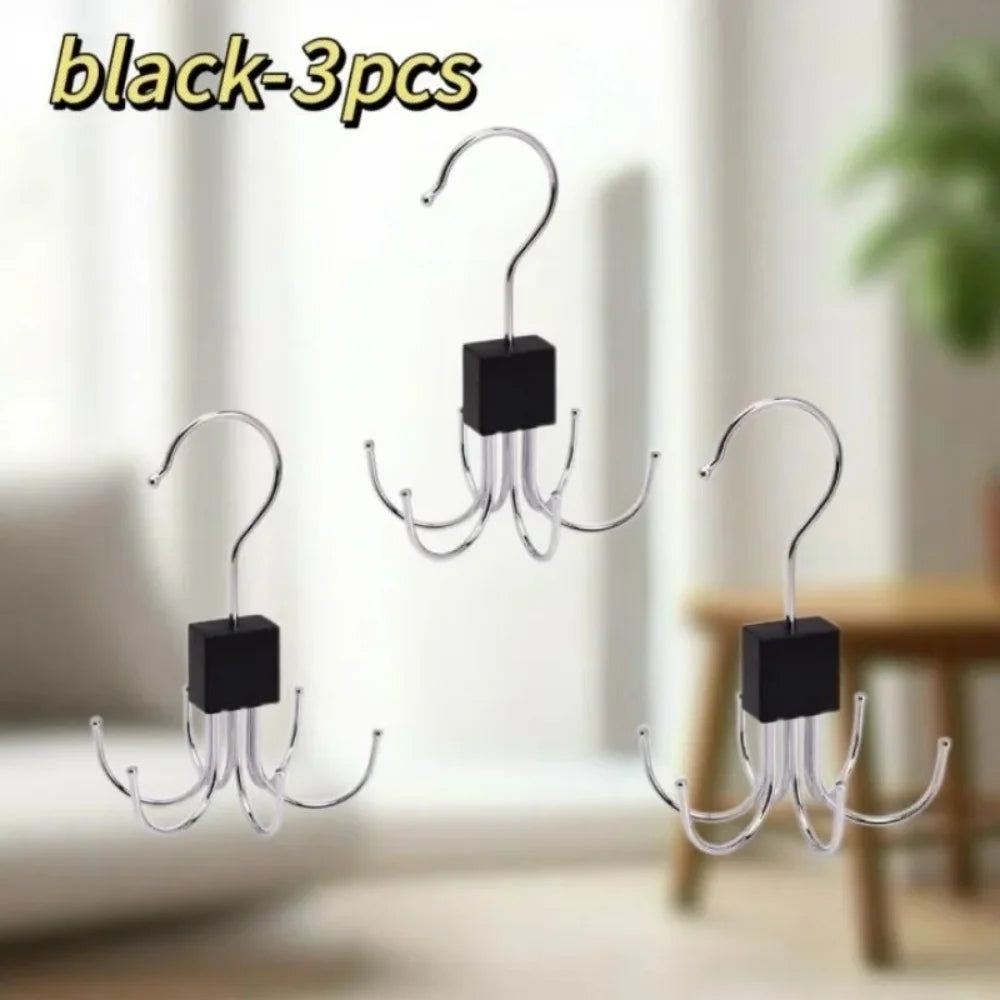 360°Rotating Belt Hanger Hook Durable Belts Rack Organizer Hanger