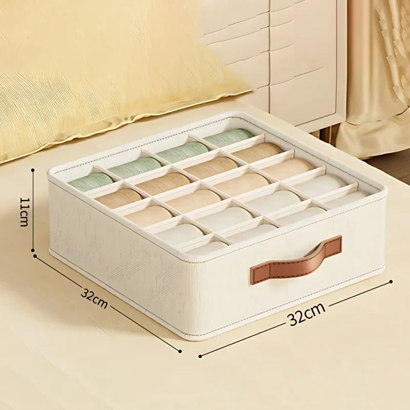 1-5PCSFabric Drawer Organizers for Underwear Socks Bras - Closet Storage