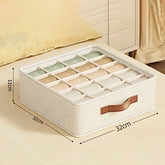 Eprolo fabric drawer organizer set for underwear, socks, and bras in a tidy closet, showcasing compact storage solutions.