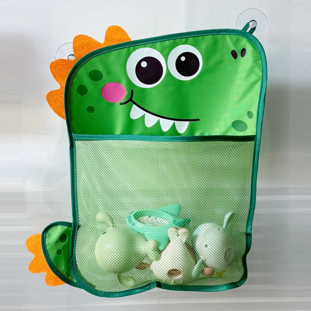 Baby Shower Toy Cute Duck Frog Net Toy Storage Bag Strong Suction Cup