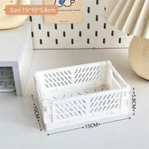 Foldable storage box with handles by eprolo, showing a collapsible crate for organization and easy portability.