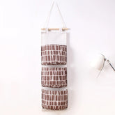 eprolo dormitory wall hanging storage bag with three pockets for organizing personal items and accessories