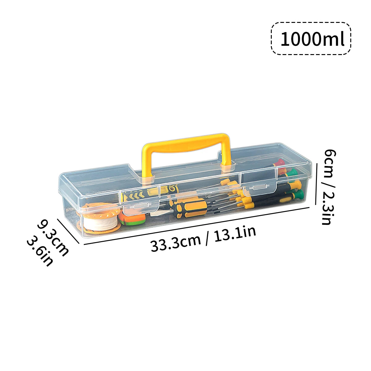 Transparent Tool Storage Box With Handle Portable Tool Case