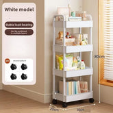 Eprolo multifunctional storage cart with open shelves and book display for kitchen organization and versatile storage solutions.