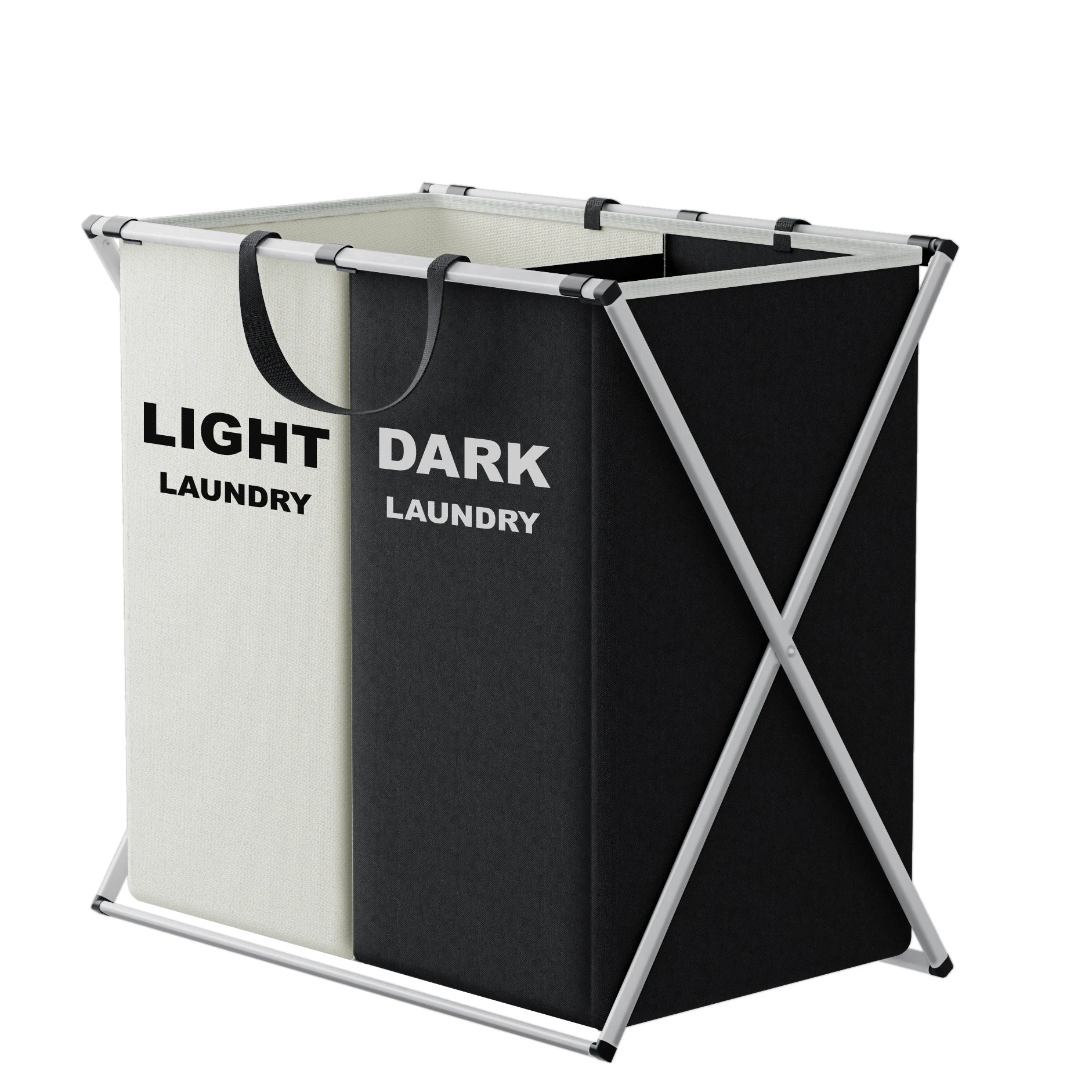 1 PC Large Laundry Hamper 3 Sections Divided Laundry Storage Bag