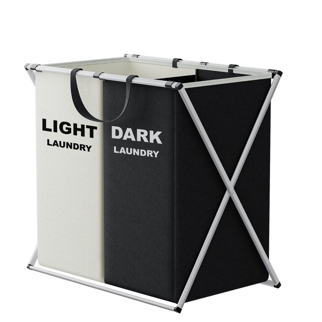 1 PC Large Laundry Hamper 3 Sections Divided Laundry Storage Bag